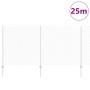 Reja con postes Plateado 1.2 x 25 m Acero