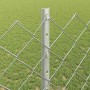 Reja con postes Plateado 1.2 x 25 m Acero