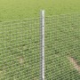 Reja con postes Plateado 0.4 x 10 m Acero