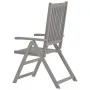 Liegende Gartenstühle, 4 Stück, massives graues Akazienholz von vidaXL, Gartenstühle - Ref: Foro24-3065517, Preis: 268,55 €, ...