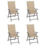 Liegende Gartenstühle, 4 Stück, Kissen aus massivem Akazienholz von vidaXL, Gartenstühle - Ref: Foro24-3065380, Preis: 316,33...