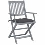 Klappbare Gartenstühle, 6 Stück, Kissen aus massivem Akazienholz von vidaXL, Gartenstühle - Ref: Foro24-3065422, Preis: 304,1...