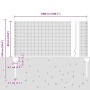 Reja con postes Plateado 0.6 x 10 m Acero