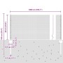 Reja con postes Plateado 0.6 x 10 m Acero
