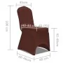 Elastischer Stuhlbezug 4 Einheiten braun von vidaXL, Abdeckungen - Ref: Foro24-131416, Preis: 18,83 €, Rabatt: %