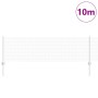 Reja con postes Plateado 0.6 x 10 m Acero