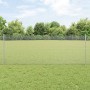 Reja con postes Plateado 0.8 x 10 m Acero