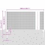 Reja con postes Plateado 0.8 x 10 m Acero