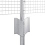 Reja con postes Plateado 0.8 x 10 m Acero