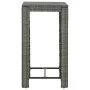 3-teiliges Gartenbar-Möbelset und Kissen synthetisches Rattangrau von vidaXL, Gartensets - Ref: Foro24-3064793, Preis: 244,99...