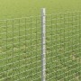 Reja con postes Plateado 0.8 x 10 m Acero