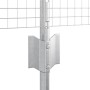 Reja con postes Plateado 0.8 x 10 m Acero