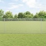 Reja con postes Plateado 1 x 10 m Acero