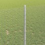 Reja con postes Plateado 1 x 10 m Acero