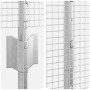 Reja con postes Plateado 1 x 10 m Acero