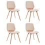 Dining chairs 4 units cream-colored synthetic leather by vidaXL, dining chairs - Ref: Foro24-3054806, Price: 468,80 €, Discou...