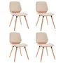 Dining chairs 4 units cream-colored synthetic leather by vidaXL, dining chairs - Ref: Foro24-3054806, Price: 470,73 €, Discou...