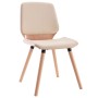 Dining chairs 4 units cream-colored synthetic leather by vidaXL, dining chairs - Ref: Foro24-3054806, Price: 468,80 €, Discou...