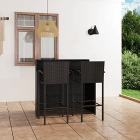 Gartenbar-Set 3-teilig schwarz von vidaXL, Gartensets - Ref: Foro24-3064886, Preis: 376,02 €, Rabatt: %