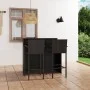 Gartenbar-Set 3-teilig schwarz von vidaXL, Gartensets - Ref: Foro24-3064886, Preis: 372,34 €, Rabatt: %