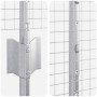 Reja con postes Plateado 1 x 10 m Acero