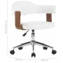 Drehbarer Bürostuhl aus gebogenem Holz, weißem Kunstleder von vidaXL, Bürostühle - Ref: Foro24-3054837, Preis: 139,03 €, Raba...