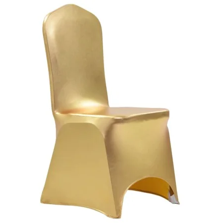 Fundas de silla elásticas 6 unidades doradas de vidaXL, Fundas - Ref: Foro24-133556, Precio: 50,60 €, Descuento: %