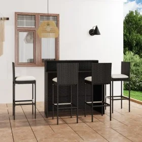 5-piece garden bar furniture set with black cushions by vidaXL, Garden sets - Ref: Foro24-3064883, Price: 513,23 €, Discount: %