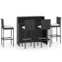 5-teiliges Gartenbar-Möbelset und schwarze Kissen von vidaXL, Gartensets - Ref: Foro24-3064883, Preis: 513,85 €, Rabatt: %