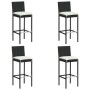 5-teiliges Gartenbar-Möbelset und schwarze Kissen von vidaXL, Gartensets - Ref: Foro24-3064883, Preis: 513,85 €, Rabatt: %