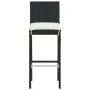 Juego de muebles de bar de jardín de 5 piezas y cojines negro de vidaXL, Conjuntos de jardín - Ref: Foro24-3064883, Precio: 5...