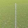 Reja con postes Plateado 1.5 x 10 m Acero