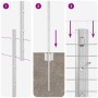 Reja con postes Plateado 1.5 x 10 m Acero