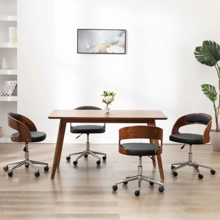 Esszimmerstühle 4 Stück aus gebogenem Holz und Kunstleder von vidaXL, Essstühle - Ref: Foro24-3054909, Preis: 556,98 €, Rabat...