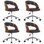 Esszimmerstühle 4 Stück aus gebogenem Holz und Kunstleder von vidaXL, Essstühle - Ref: Foro24-3054909, Preis: 534,07 €, Rabat...