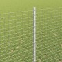 Reja con postes Plateado 1.6 x 10 m Acero