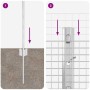 Reja con postes Plateado 0.4 x 25 m Acero
