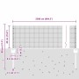 Reja con postes Plateado 0.4 x 25 m Acero