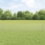 Reja con postes Plateado 0.4 x 25 m Acero