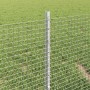 Reja con postes Plateado 0.4 x 25 m Acero