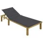 Lounger with anthracite gray cushion impregnated pine wood by vidaXL, Loungers - Ref: Foro24-3065819, Price: 127,30 €, Discou...