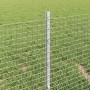 Reja con postes Plateado 0.4 x 25 m Acero