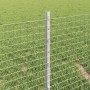 Reja con postes Plateado 0.4 x 25 m Acero
