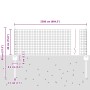 Reja con postes Plateado 0.4 x 25 m Acero