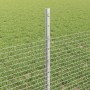 Reja con postes Plateado 0.5 x 25 m Acero