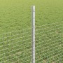 Reja con postes Plateado 0.5 x 25 m Acero