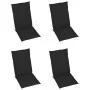 Garden chairs 4 units solid teak wood with black cushions by vidaXL, Garden chairs - Ref: Foro24-3065537, Price: 523,06 €, Di...