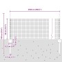 Reja con postes Plateado 0.5 x 25 m Acero