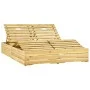 Double sun lounger and cushions in royal blue impregnated pine wood. by vidaXL, Loungers - Ref: Foro24-3065994, Price: 305,20...