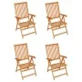 Garden chairs 4 pcs solid teak wood with blue cushions by vidaXL, Garden chairs - Ref: Foro24-3065534, Price: 500,06 €, Disco...